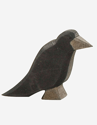 Fugl - Håndlaget Trefigur | Dyrefigurer Skog - Raven