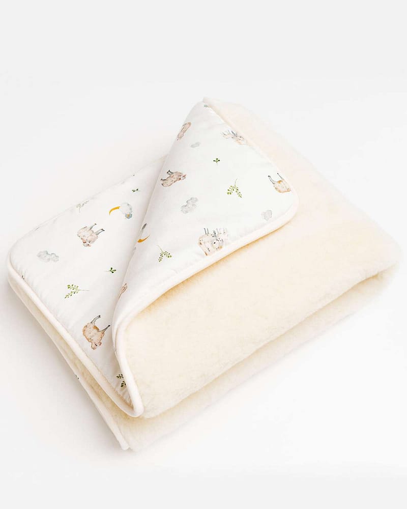 Babyteppe Ull / Lekematte - Tykk Ullfleece av Merino | 80x100cm