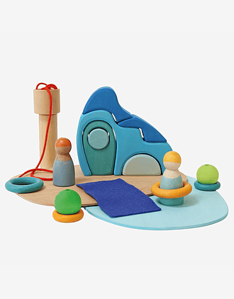 Small world play by the water