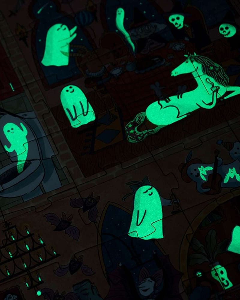 Puslespill 2i1 som Lyser i Mørket - Reversibelt Puslespill Barn 5år+ | Enchanted