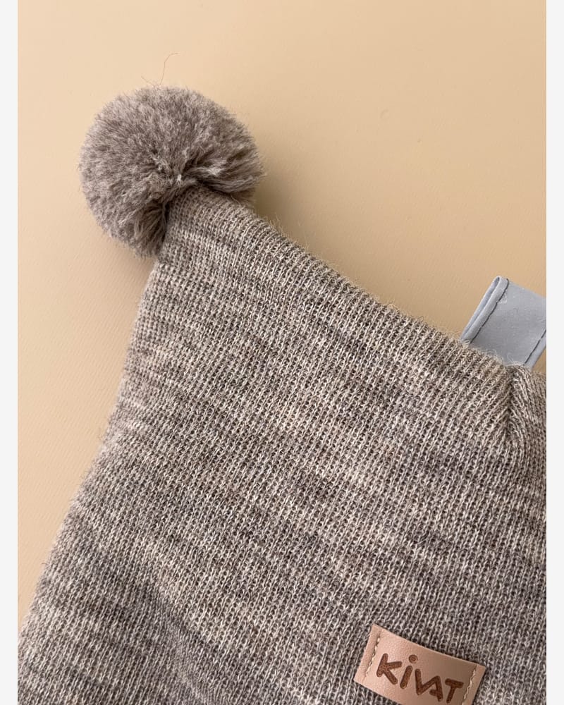 Balaclava Ull m/ Bomullsjersey fôr og Vindstopper | Ubehandlet Ull