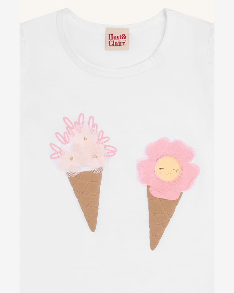 T-skjorte Barn M/ Print - Bomull, Elastan | HCAlma Ice cream