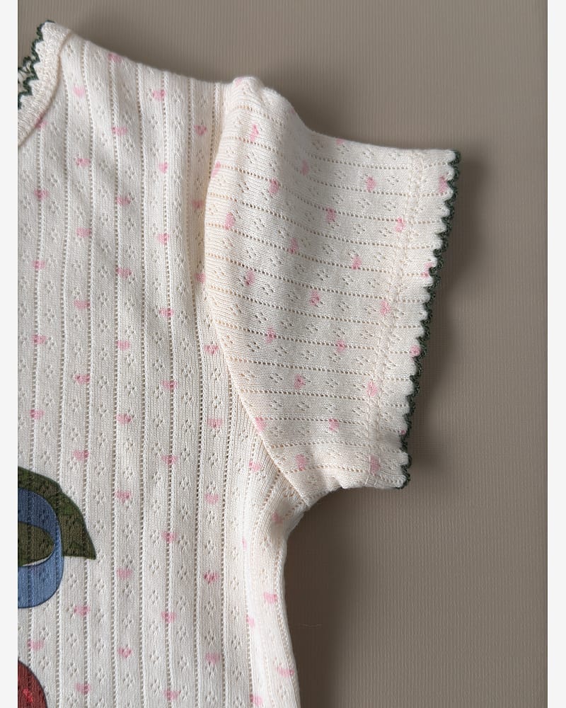 T Skjorte - Øko Bomull Pointelle | Minnie Tee GOTS