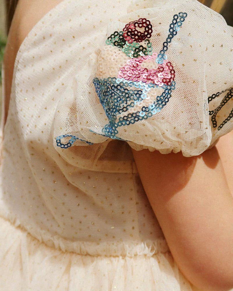 Tyllkjole m/ Glitter Paljetter | Yvonne Puff Dress