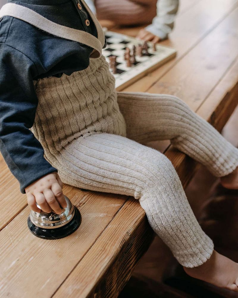 Strømpebukse Teddy Ribb - u/ fot, m/ seler | Granny Footless Tights