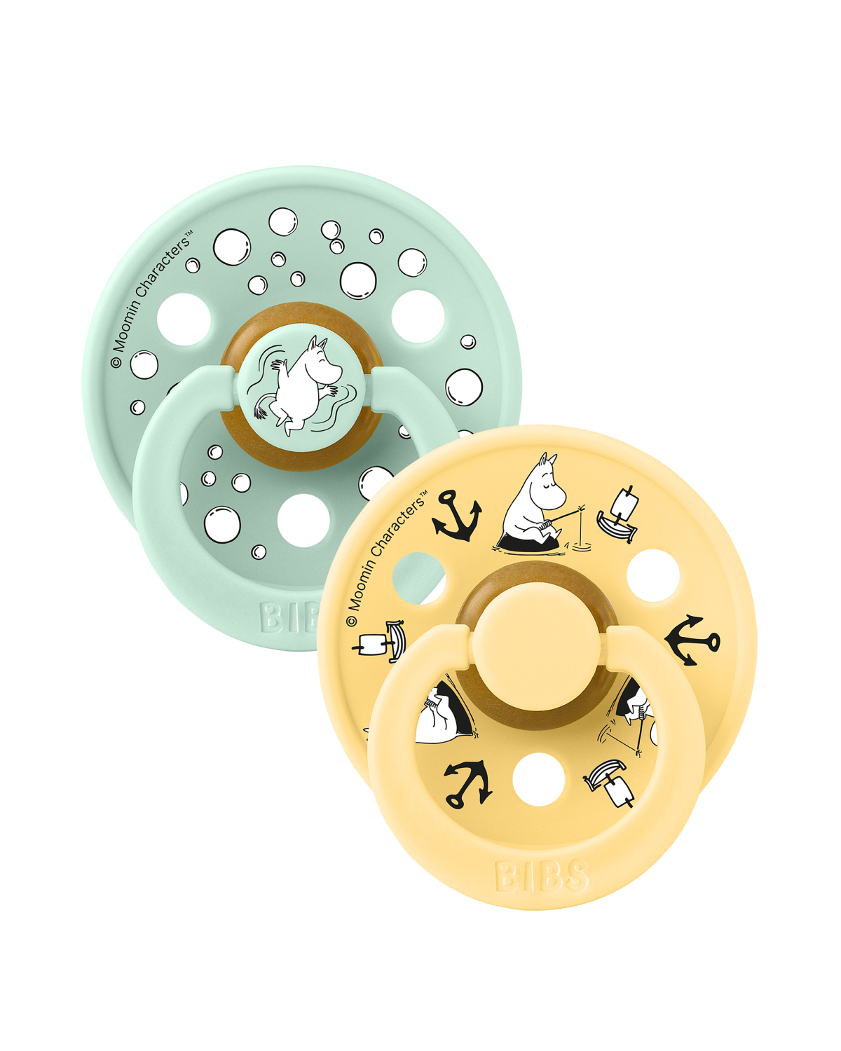 BIBS x Moomin Smokk 2pk - Rund, Naturgummi