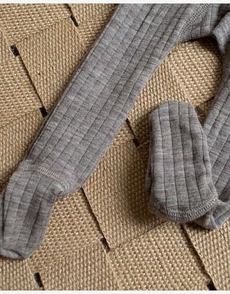 Leggings med fot - 100% Merino - Rib - Basic