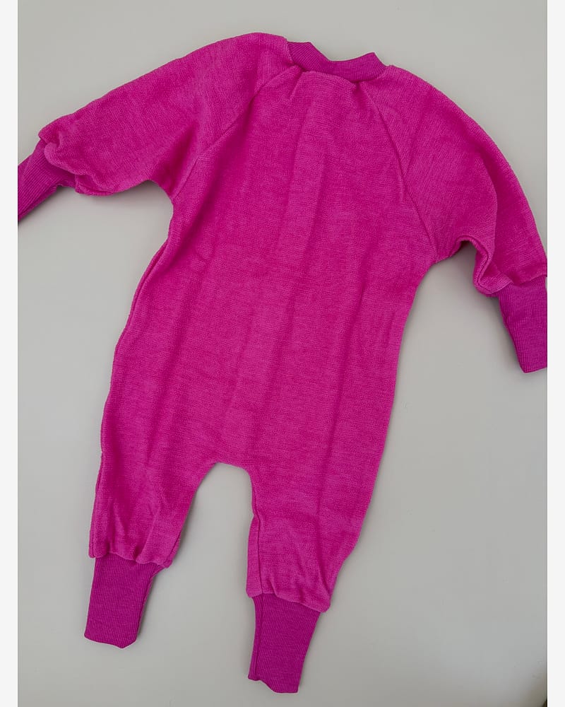 Pysjamas uten Føtter i ullfrotte - ubehandlet ull