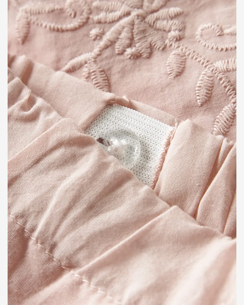 Vide Bukse Barn m/ Broderi - Øko Bomull | NMFDAYNA WIDE ANCLE PANT LIL