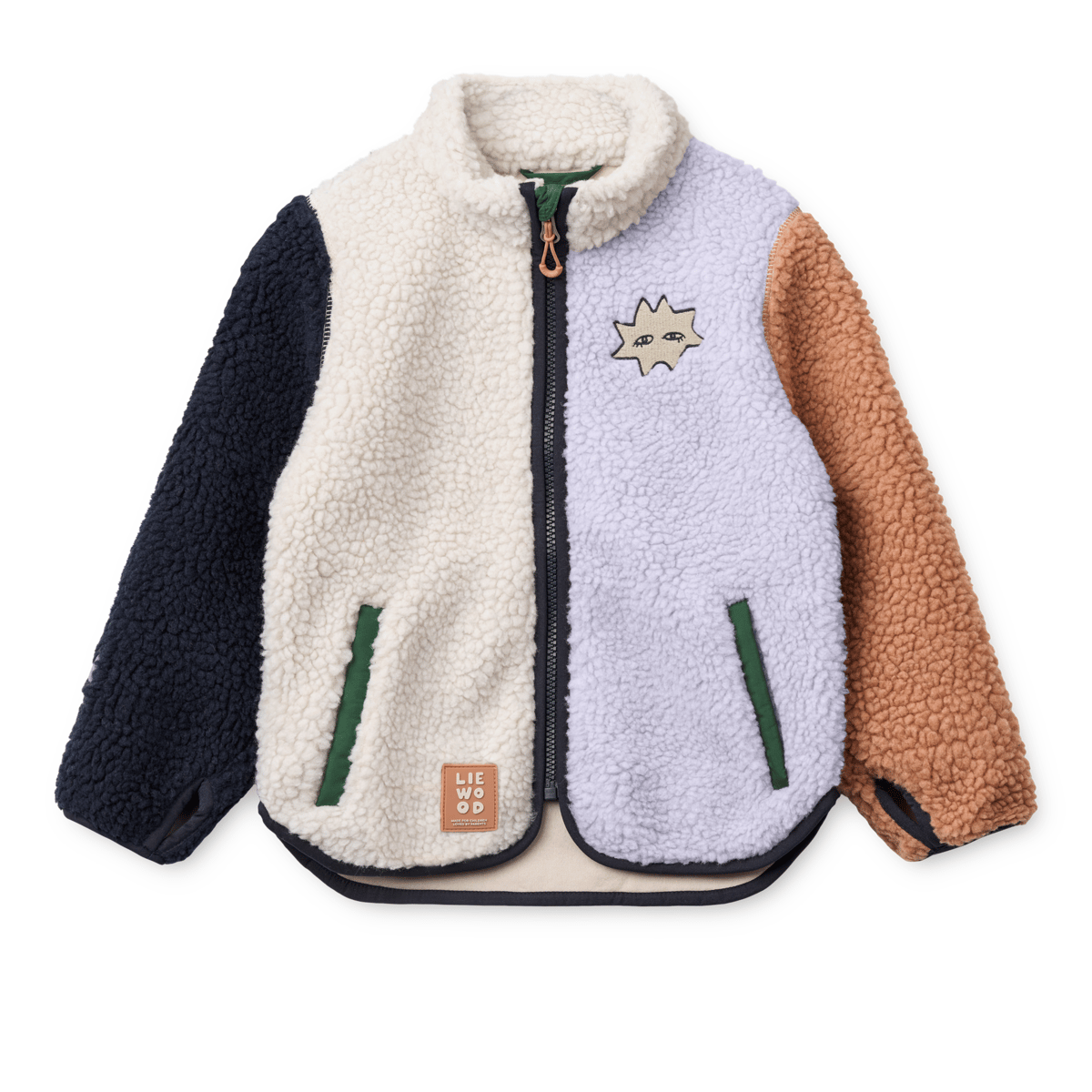 Fleecejakke Barn – 100% Resirkulert | Noam Pile Jacket, Mood multi mix