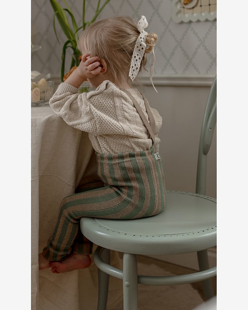 Strømpebukse Rib u/ føtter, m/ seler - Footless Tights