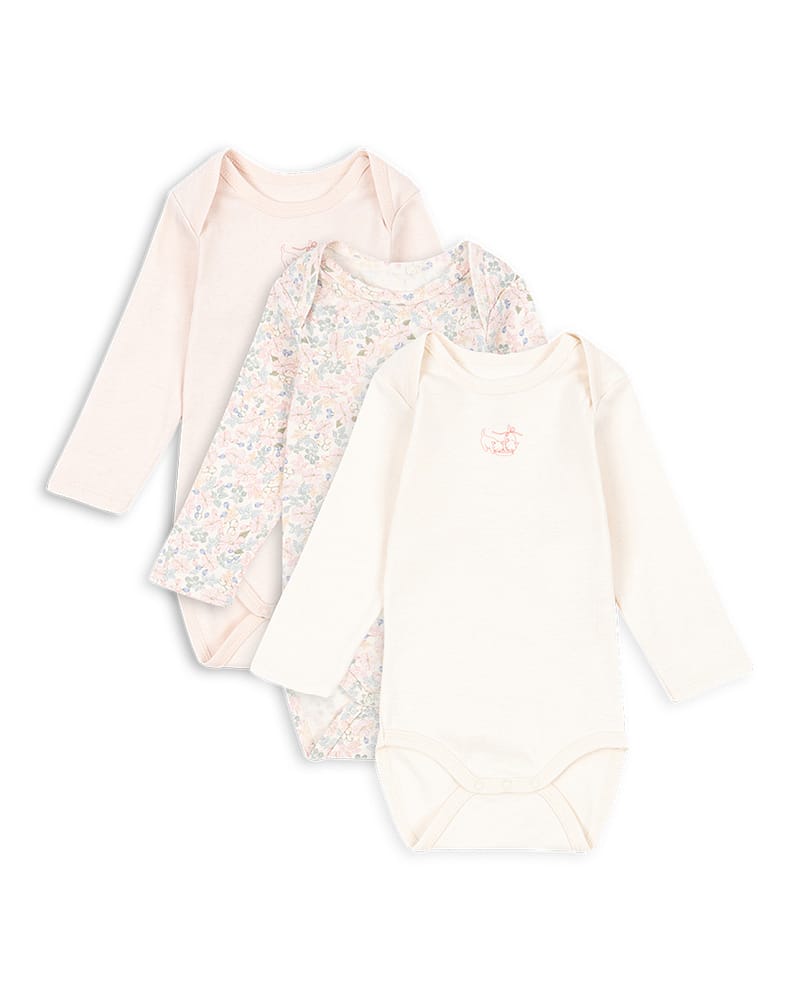 3pk. Body m/ Konvolutt Hals - 100% Øko Bomull | Fio Body - Gavepakke