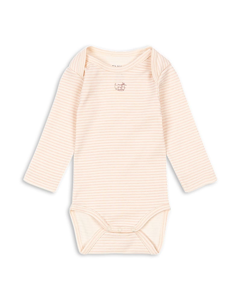 Body m/ Konvolutt Hals - 100% Øko Bomull | Fio Stripe LS Body