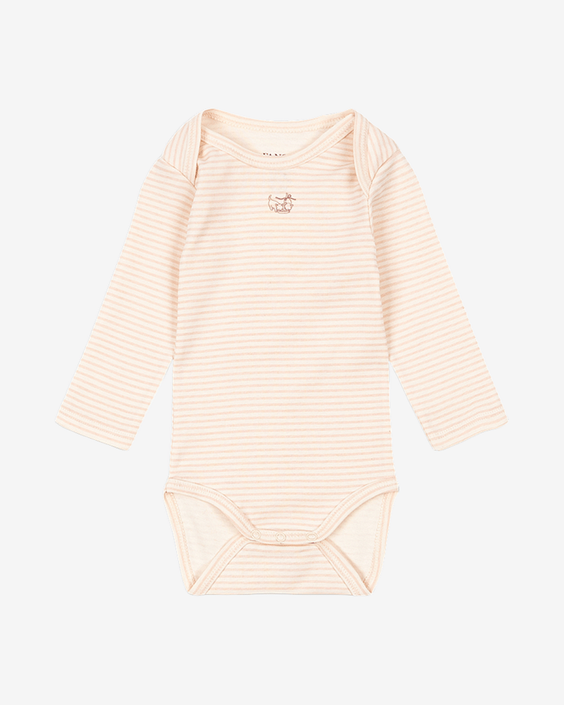 Body m/ Konvolutt Hals - 100% Øko Bomull | Fio Stripe LS Body