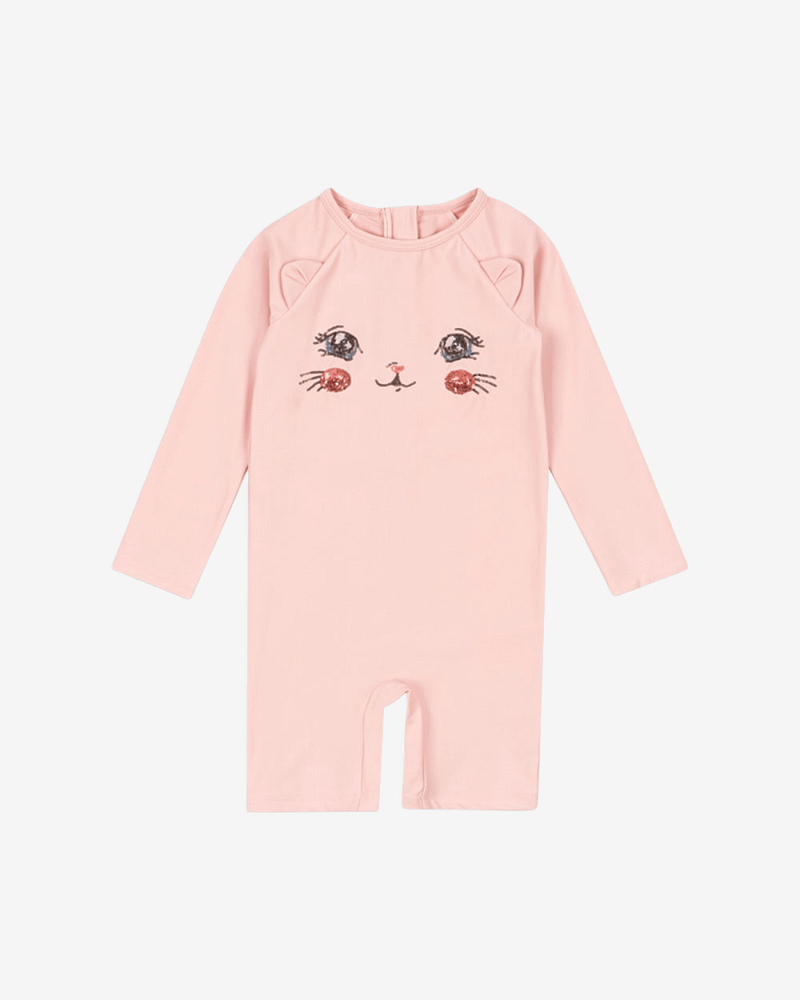 Badedrakt Langermet m/ Glitrende Paljetter - UV 40+ | Kitty Onesie