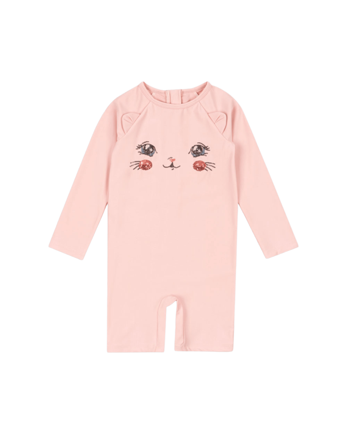 Badedrakt Langermet m/ Glitrende Paljetter - UV 40+ | Kitty Onesie - 6mnd/68
