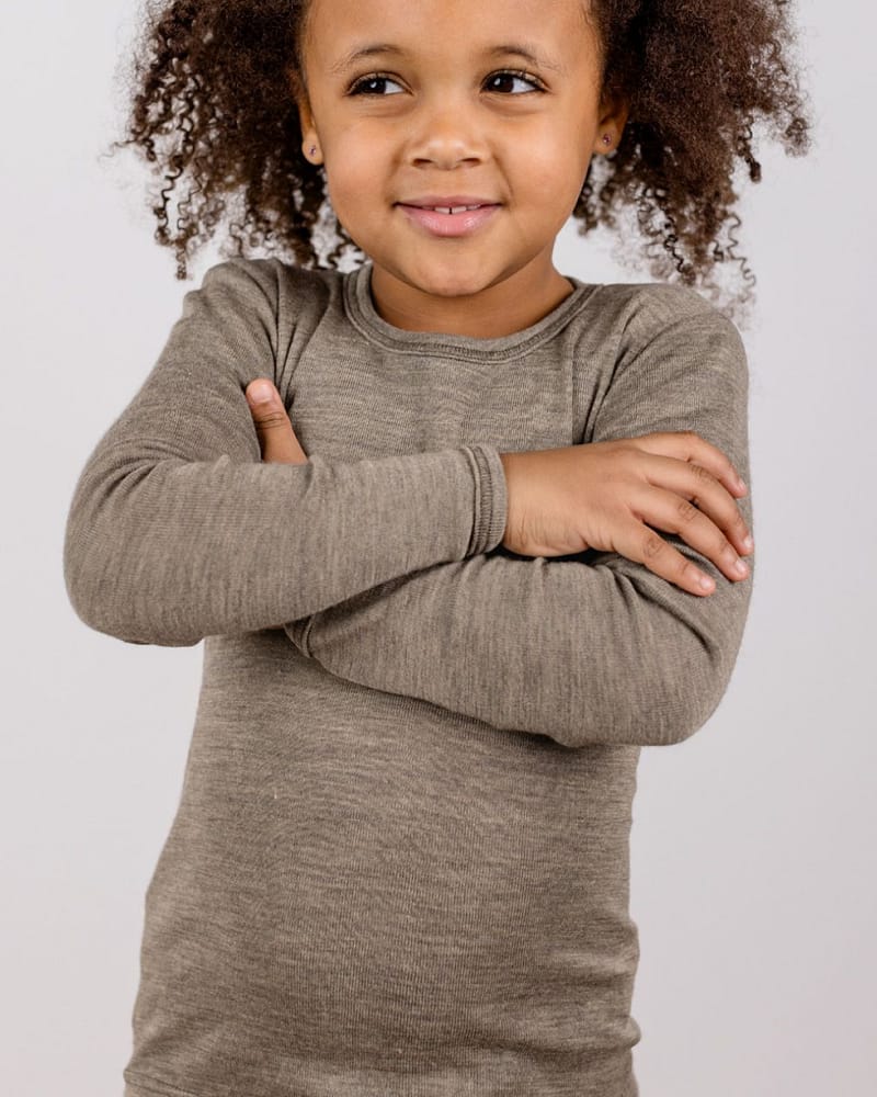 Ulltrøye Langarmet - 70% Merino 30% Silke - Ubehandlet Ull