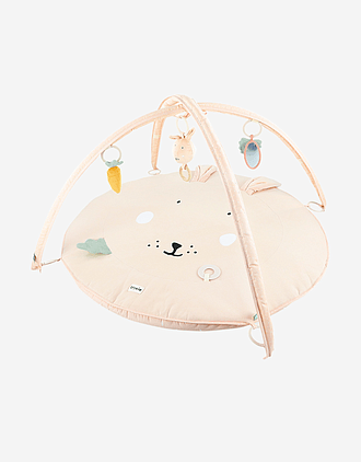Babygym med lekematte - Øko Bomull | Activity playmat with arches