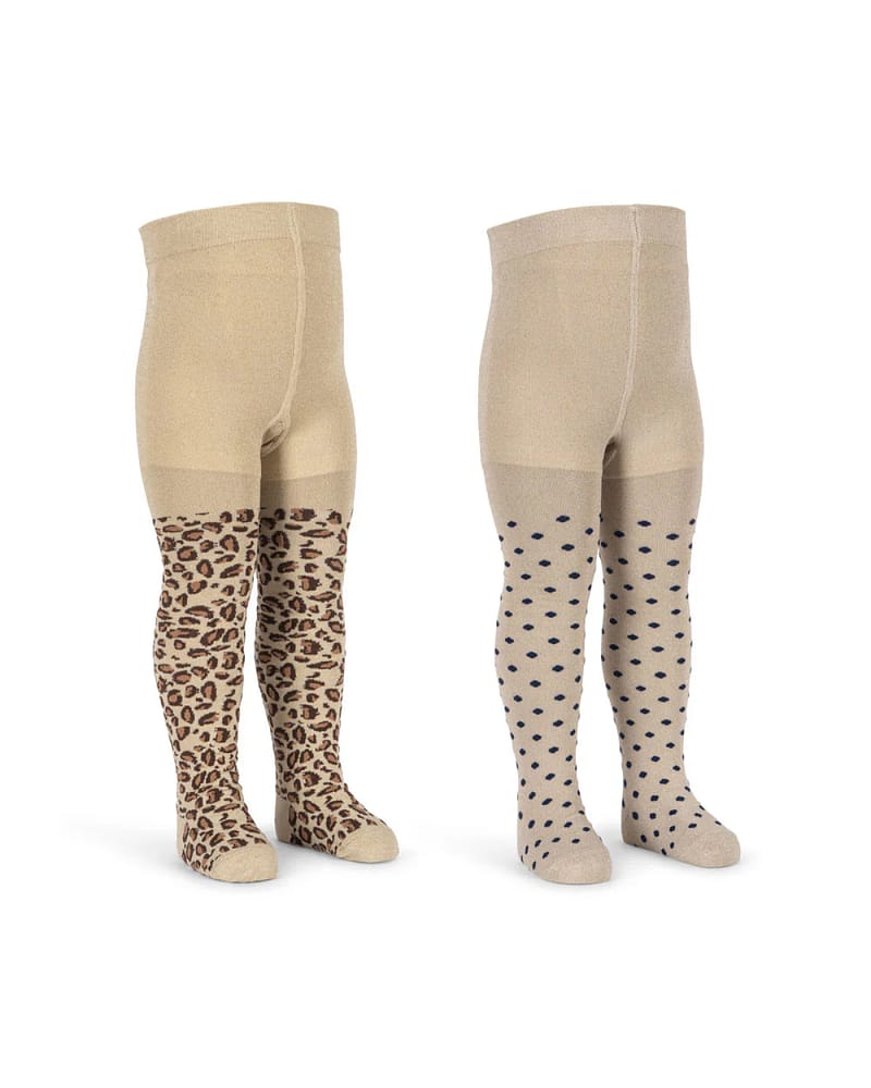Strømpebukse m/ Glitter - Bomullsblanding | 2pk Tights