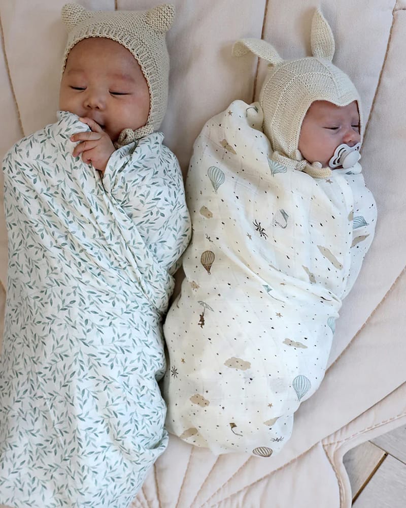 Swaddle - Øko Musselin - 120x120 | Babyteppe GOTS