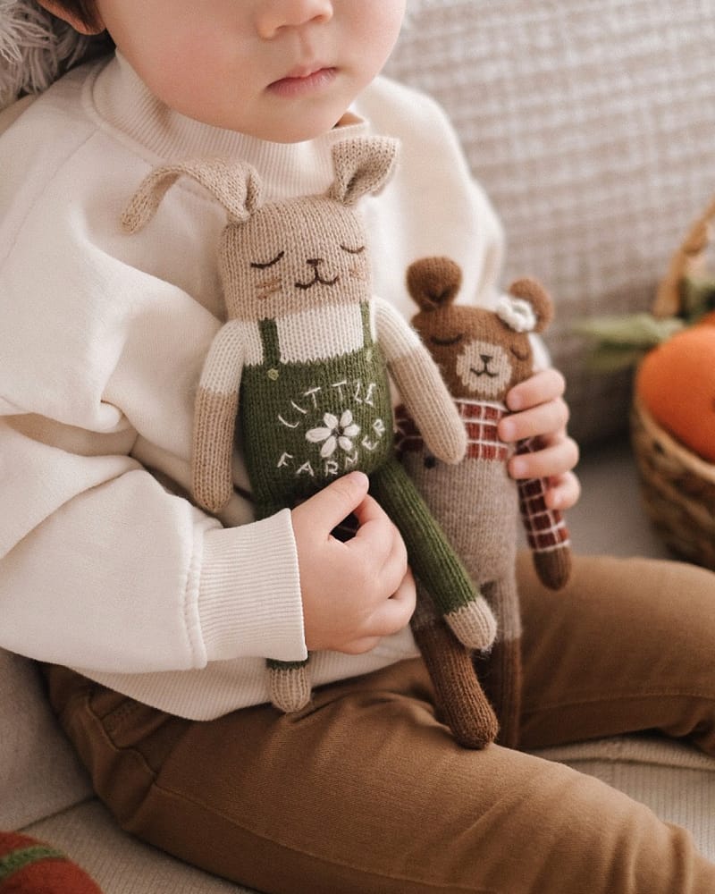Kosebamse - Håndstrikket Alpakkaull | Bunny Knit Toy, Kanin, Kanin, Kanin, Kanin