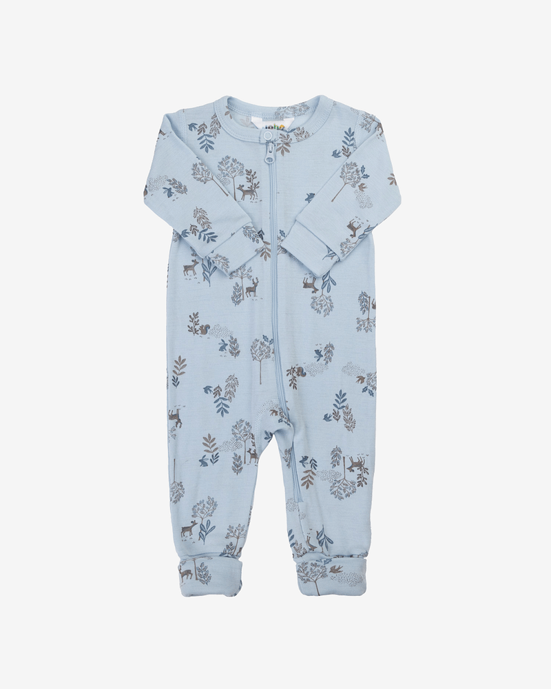Ullpysj Heldress M/ glidelås og trylleføtter - 85% Merino, 15% Silke | Basic