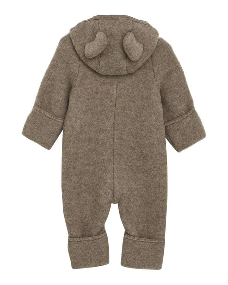 Ulldress i ullfleece - Varm, 100% Merino | Pram Suit Ears Wool Fleece