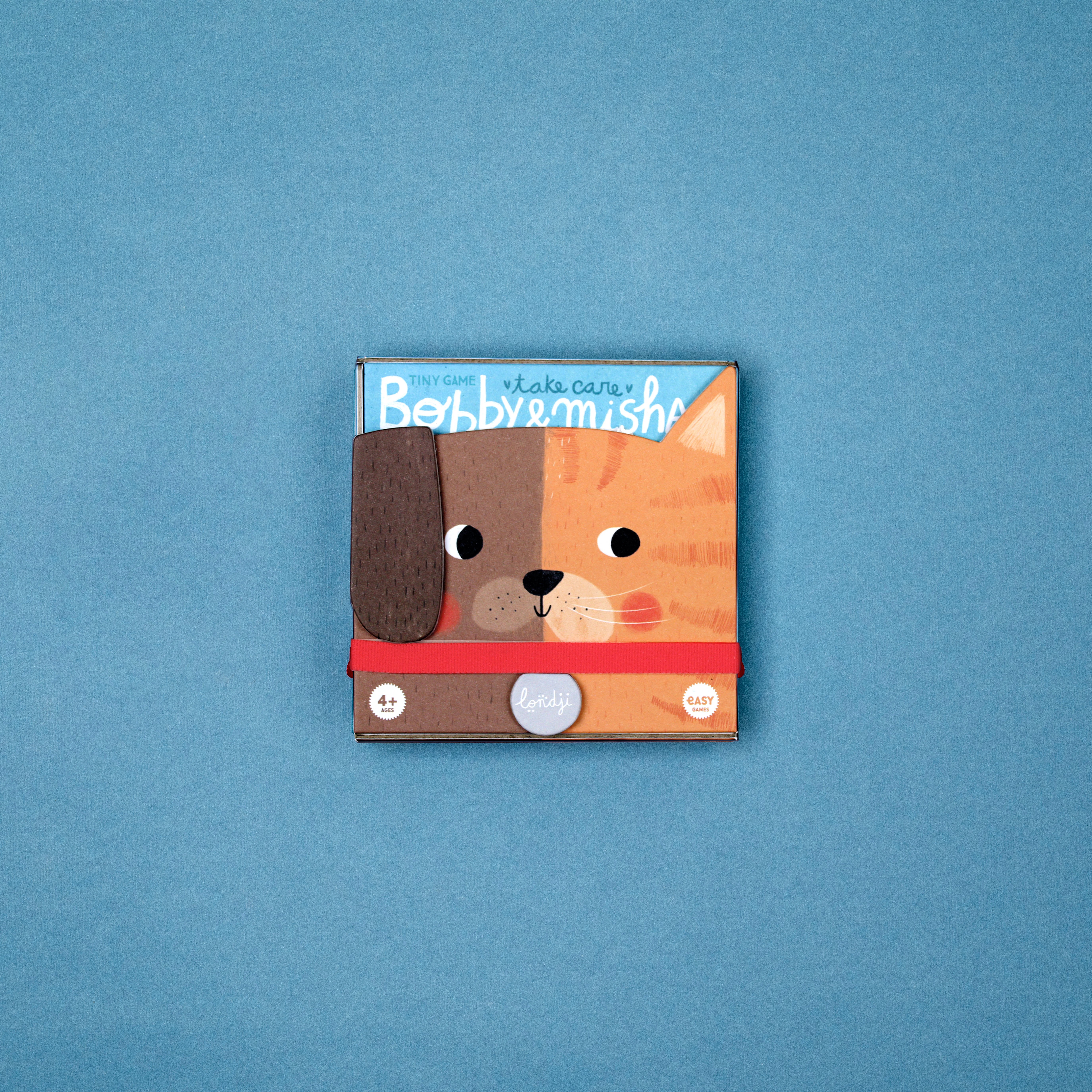 Brettspill Barn 4år, Pocket size – Memoryspill med Kjæledyrtema | Bobby & Mish Tiny Game