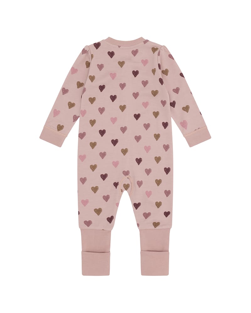 Ullpysj Baby - Heldrakt to-veis glidelås og trylleføtter - Ull/Bambusviskose | Manu Hearts Puff