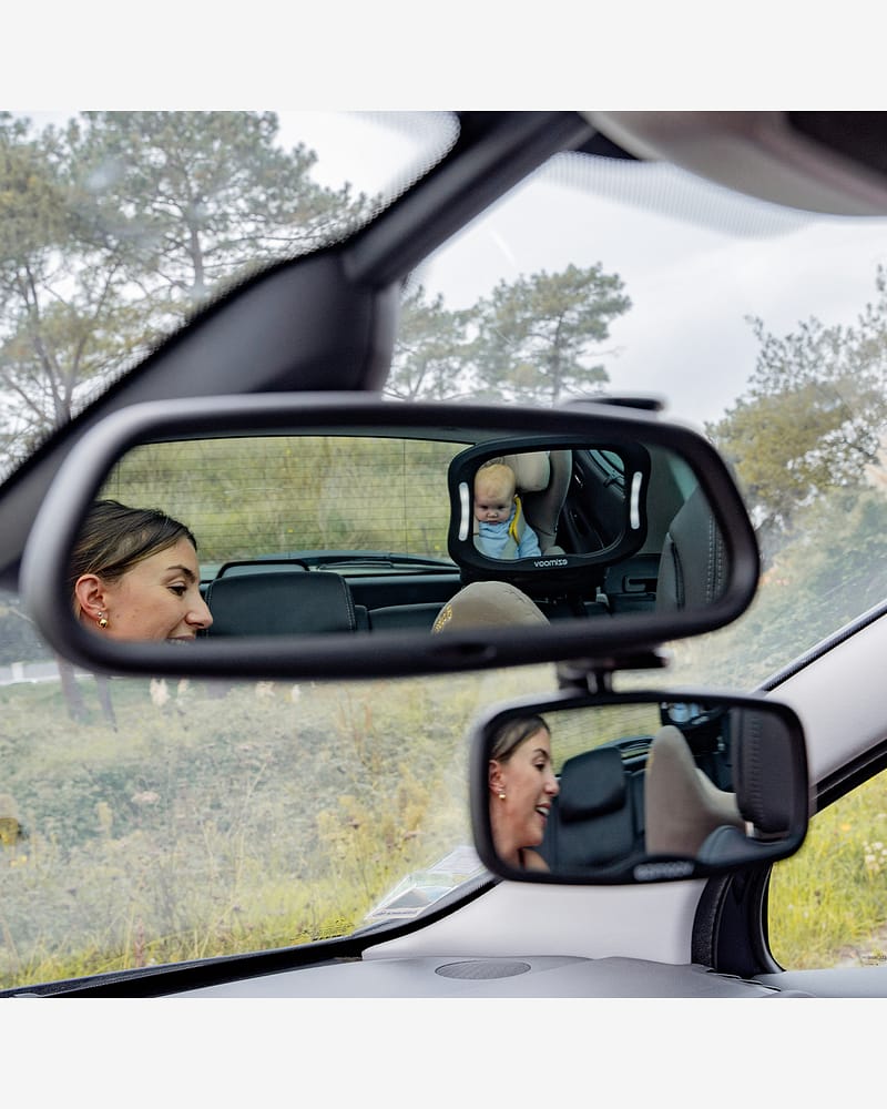 Frontspeil for overvåkning av barn i baksetet - Justerbar | Front Car Mirror with Clamp