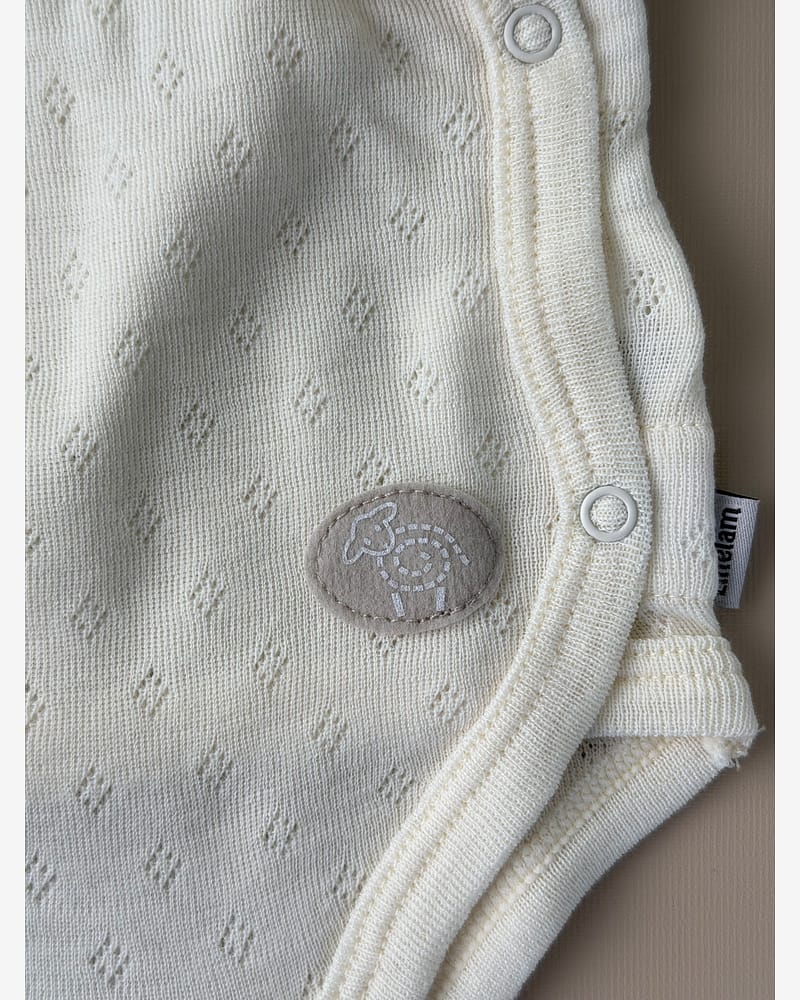 Omslagsbody Ull - 100% Merino, Pointelle | Ullbody Mini