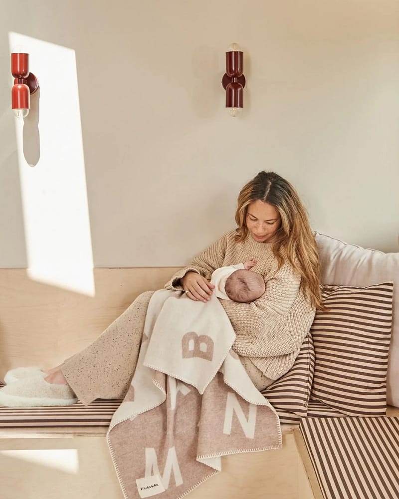 Babyteppe Ull, Tykt - 100% Merino, Ubehandlet | Alphabet Biniblanket