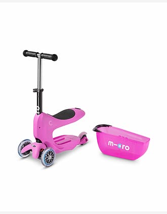 Sparkesykkel og Løpesykkel M/ Foreldrehåndtak - Micro Mini2go Deluxe Plus | 18m-5år