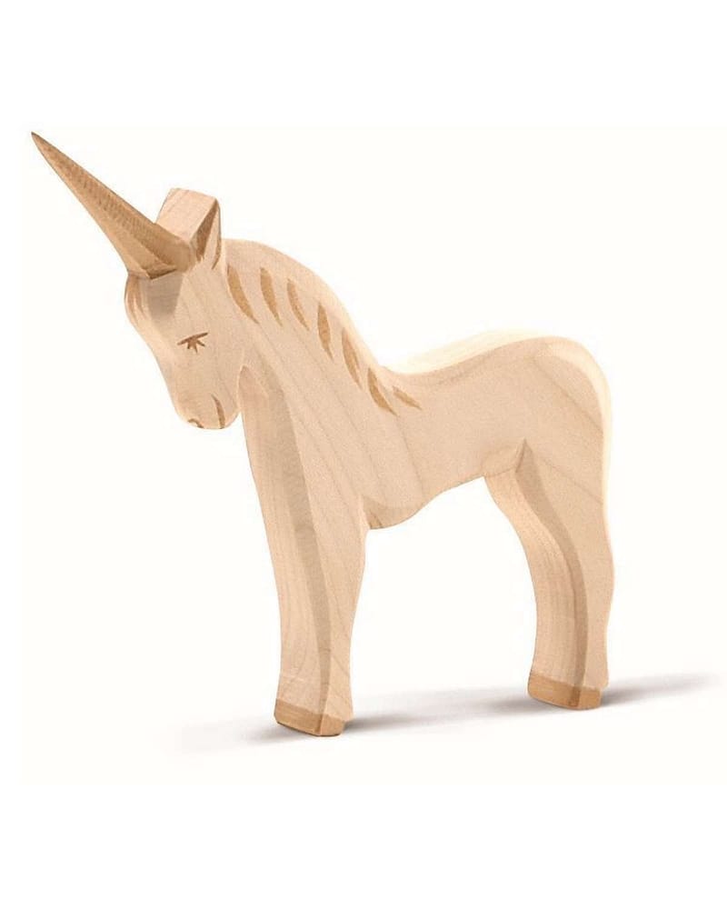 Enhjørning Trefigur - Håndlaget Dukketeater Dukker | Unicorn