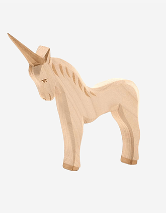 Enhjørning Trefigur - Håndlaget Dukketeater Dukker | Unicorn
