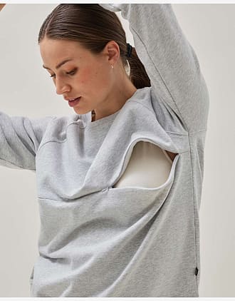 Ammegenser m/ Fleecefôr over bryst | Thermal Nursing Sweatshirt