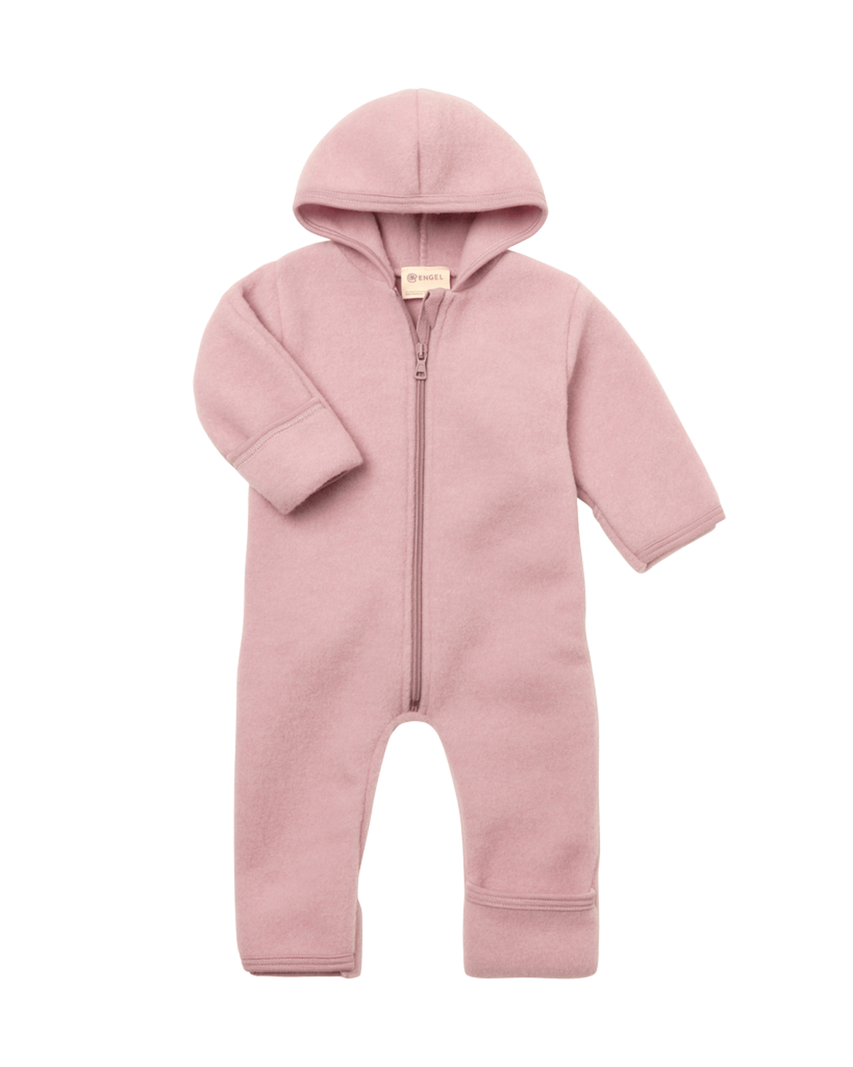 Ulldress i Ullfleece m/ Glidelås – Varm, 100% Merino – Ubehandlet Ull | Hooded Zip-Overall Baby