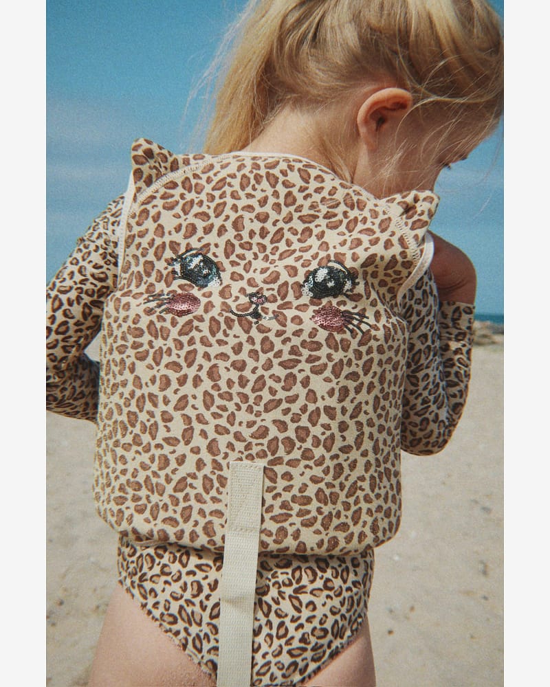 Badedrakt Langermet m/ Glitrende Paljetter - UV 40+ | Kitty LS Swimsuit