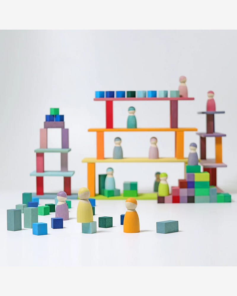 Pastel Planker - Stableleke i Tre | Montessori Leker