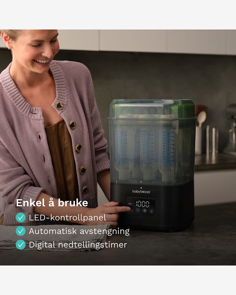 Baby Brezza SuperQuick Sterilizer Dryer | Sterilisator med Tørk på 10 min