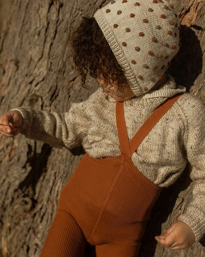 Ullstrømpebukse u/ føtter m/ sele | Wooly Footless Tights