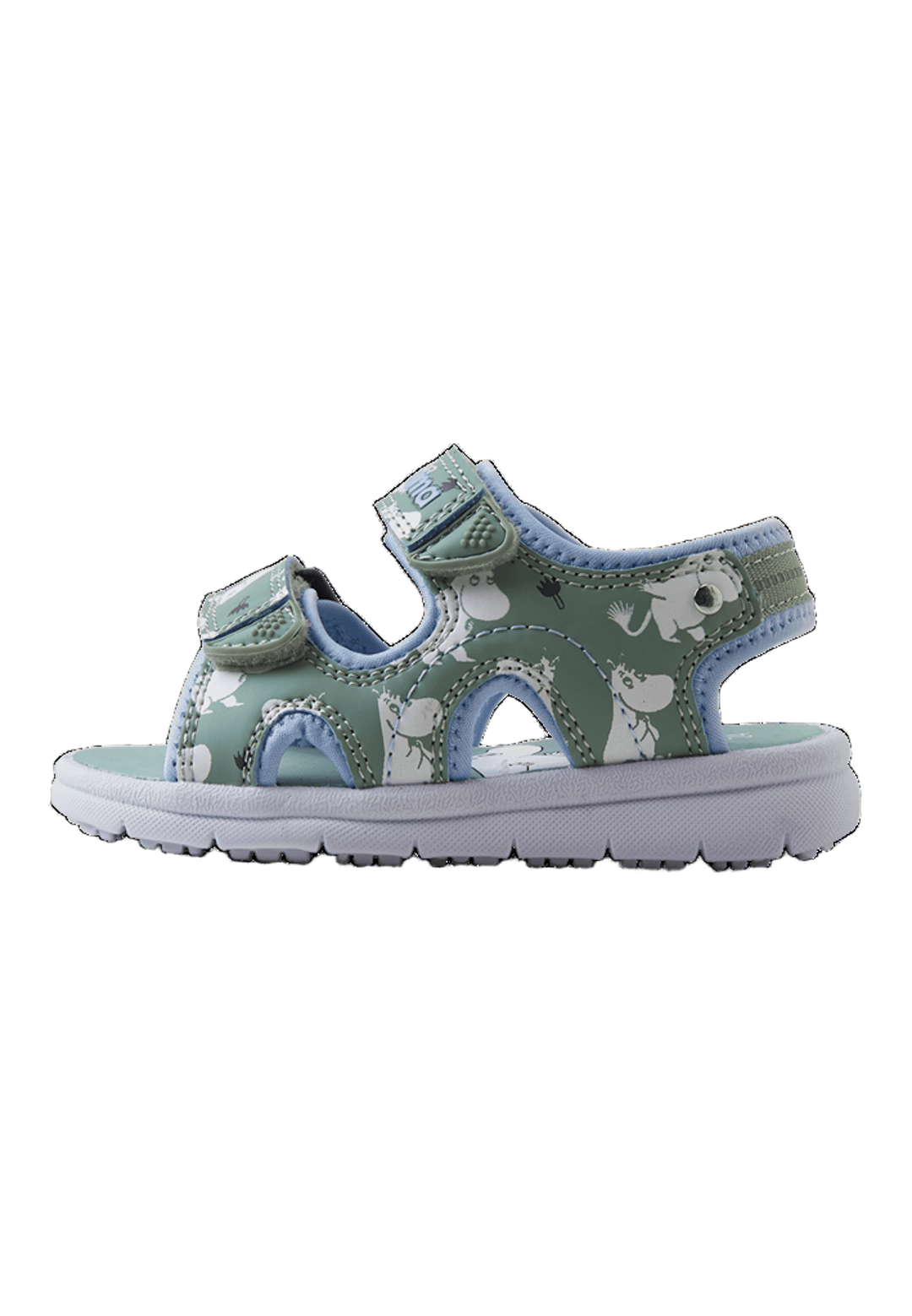 Reima Sandaler Barn – Superlette – Såle av EVA skum | Bungee Moomin, Grønn - Stone Green