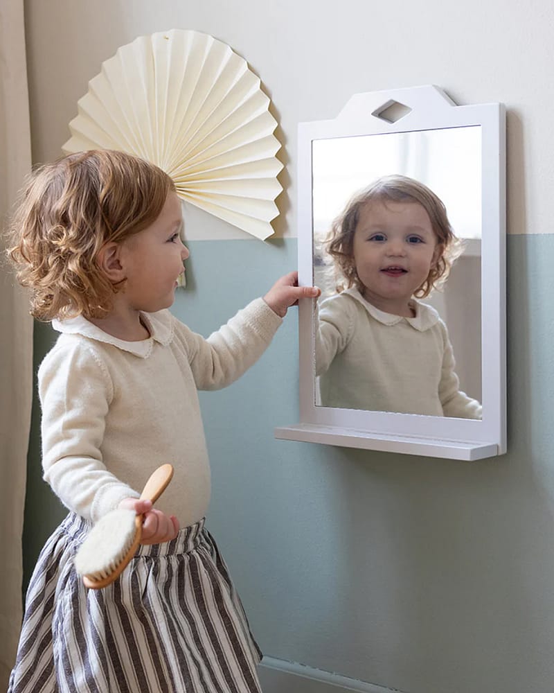 Vegghengt Speil m/ Hylle - 33x45cm - Øko FSC | Luca Mirror