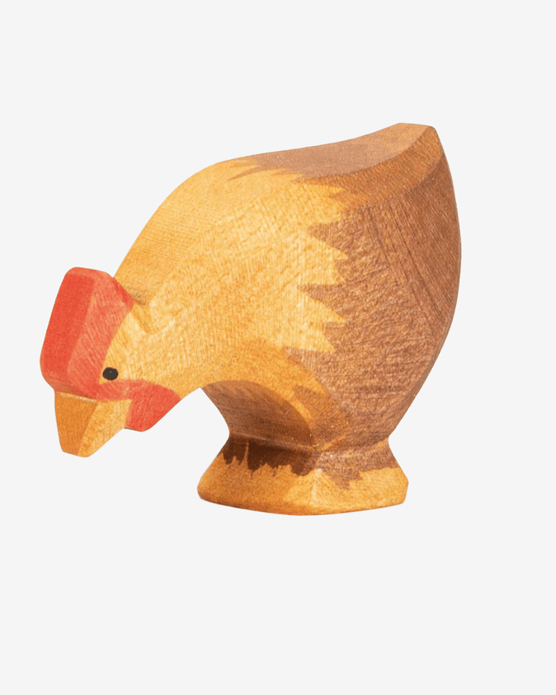 Høne - Håndlaget Trefigur | Bondegård Leke