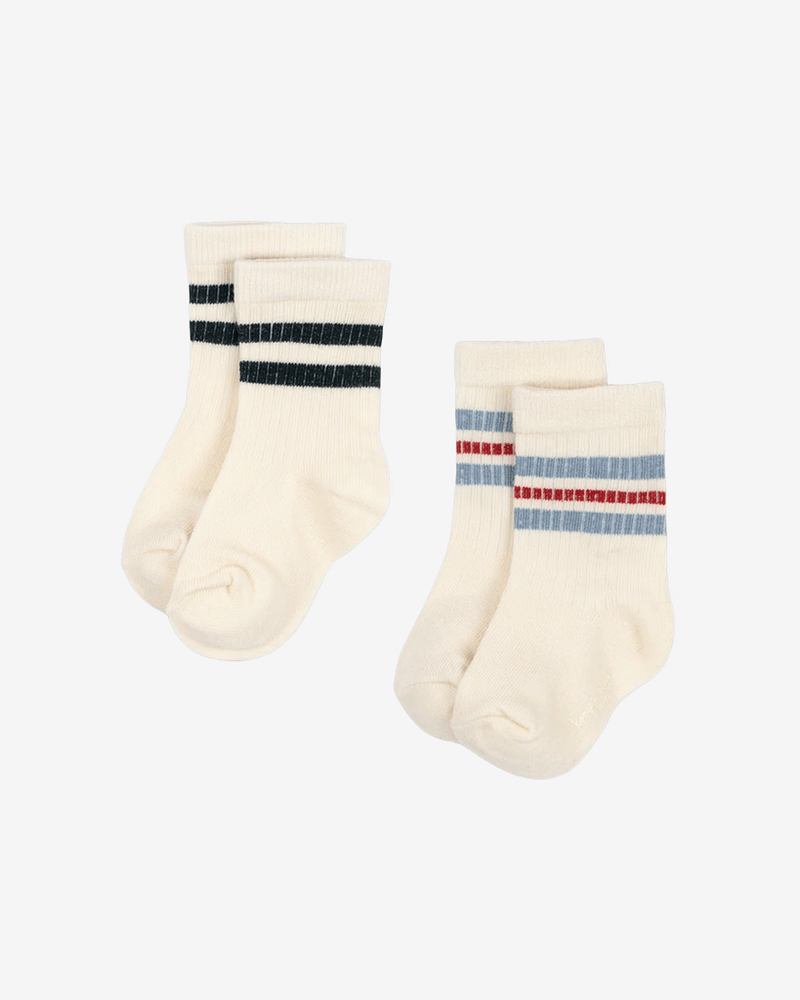 Sokker 2pk - Ribb, Øko Bomull | 2 Pack Rib Socks