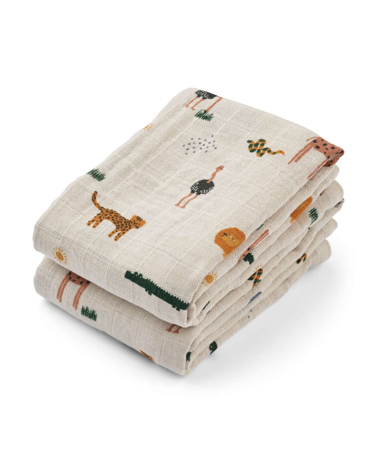 Gulpekluter 2pk - Øko. Musselin - 65x65cm | Lewis