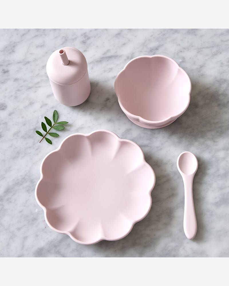 Spisesett Baby 4pk - 100% Silikon | Little Poppy Dining Set