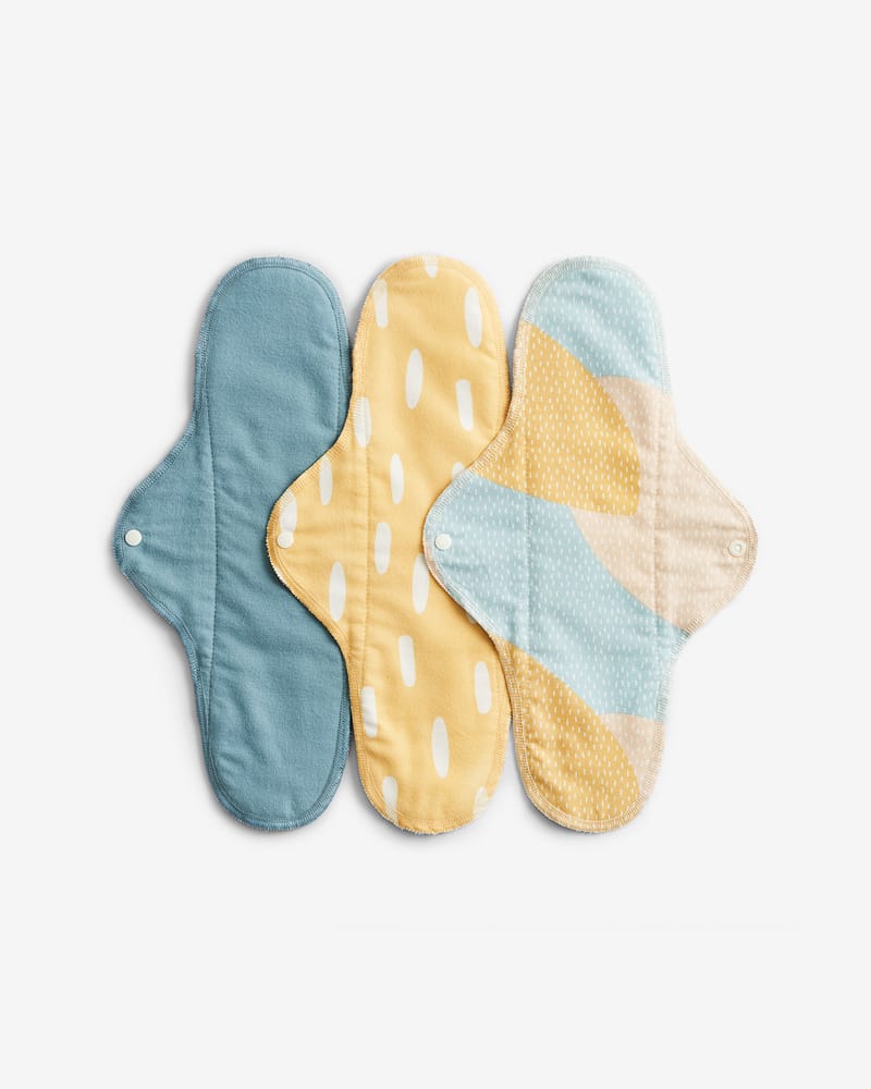 3pk Gjenbrukbare Truseinnlegg - Heavy Flow, Øko Bomull | Night Classic