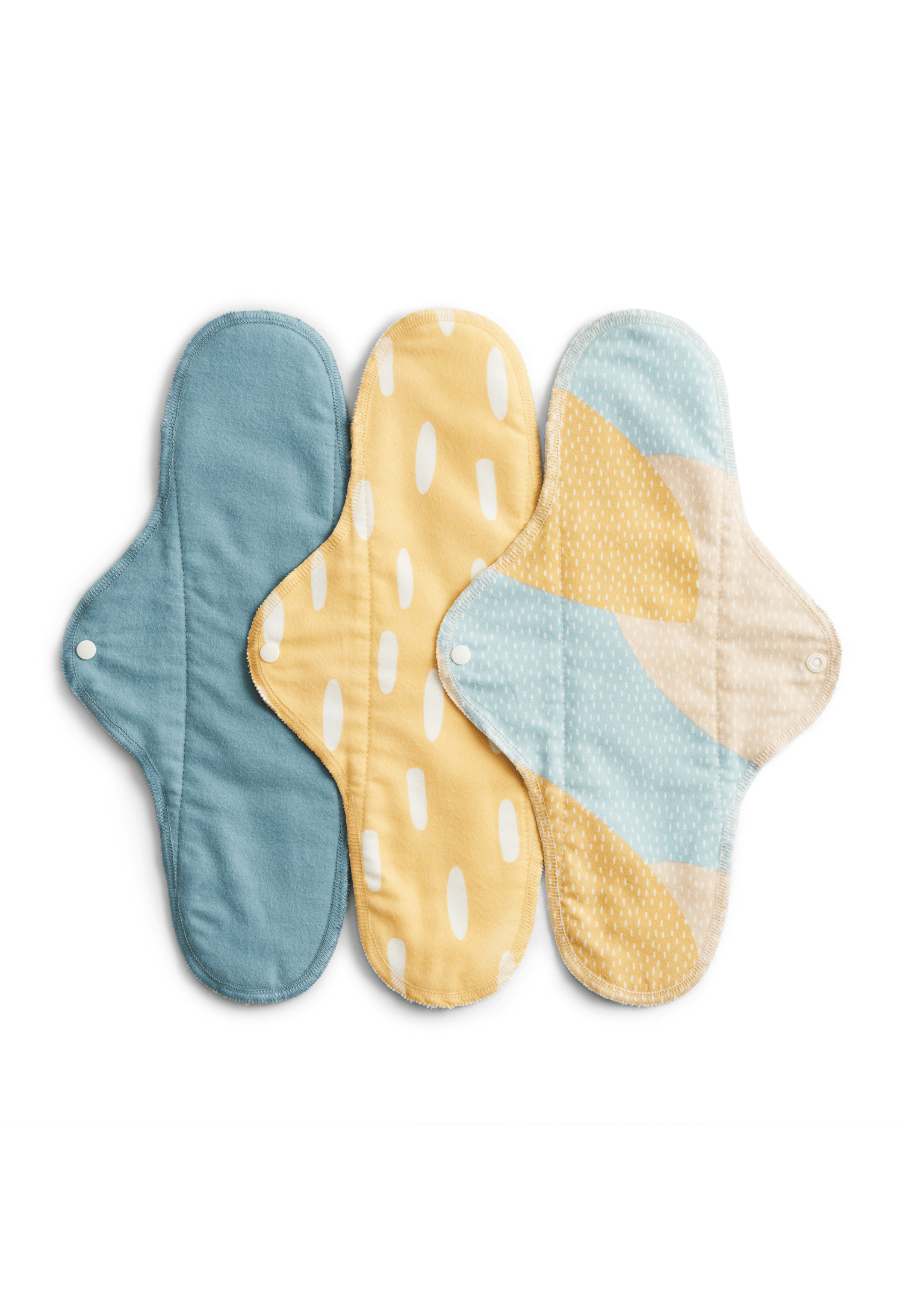 3pk Gjenbrukbare Truseinnlegg – Heavy Flow, Øko Bomull | Night Classic, Blue Sprinkle