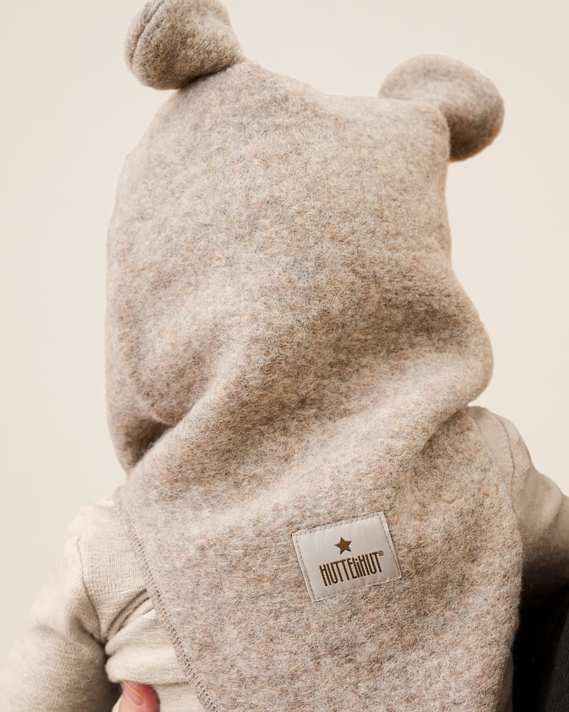 Balaclava Ull 2-lags - Bamseører, Børstet Ullfleece | Ears Wool